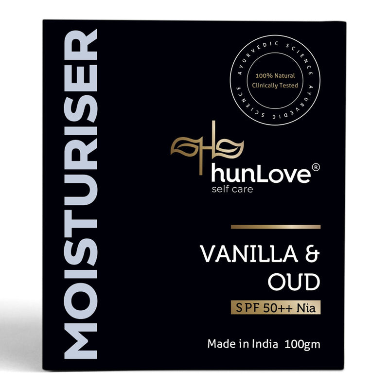 Hunlove Vanilla & Oud Moisturiser SPF 50++ (100 Gm)